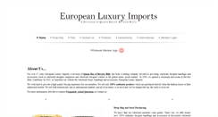 Desktop Screenshot of europeanluxuryimports.com