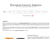 Tablet Screenshot of europeanluxuryimports.com